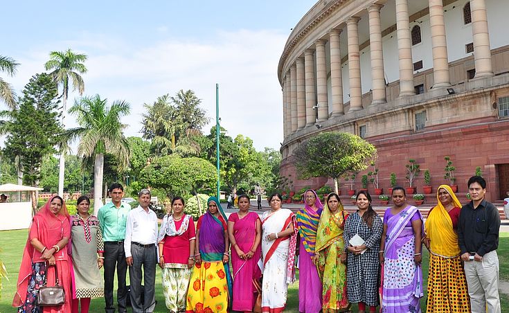 Participants at the Parliament House, New Delhi