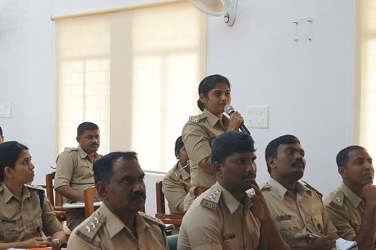 Cadets of the Karnataka State Police Cadre had a number of questions for the Bavarian delegation