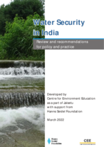 Water Security in India: Review and recommendations for policy and practice